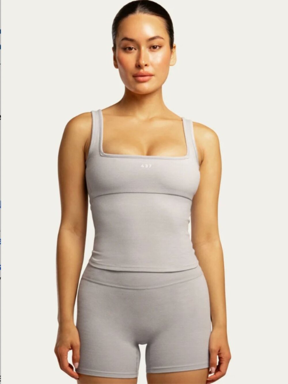 EUC 437 The Square Tank Heather Grey Size Medium